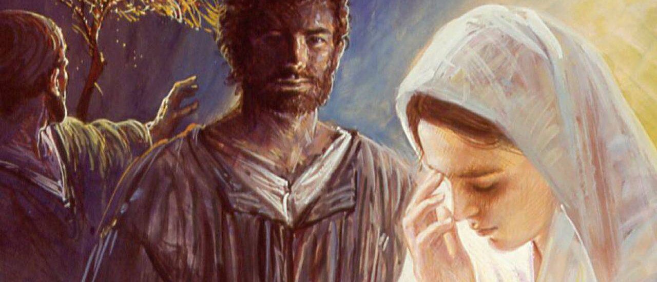 Gesù è nato da Maria, sposa di Giuseppe, figlio di Davide.  + Dal Vangelo secondo Matteo 1,18-24
