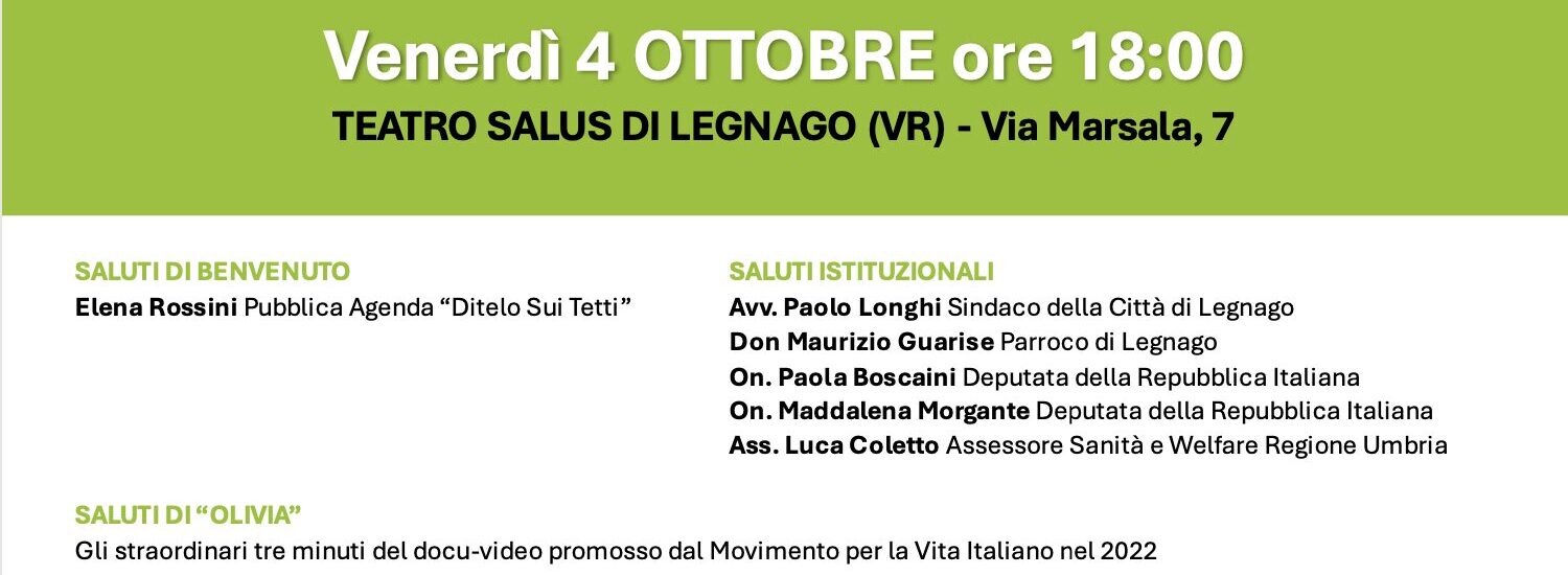 Venerdì 4 OTTOBRE ore 18:00 – Scientificamente… “uno di noi”