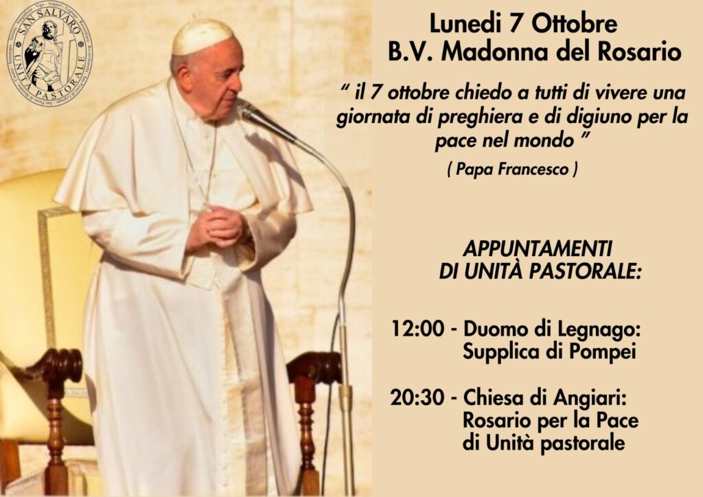 Lunedi 7 Ottobre  B.V. Madonna del Rosario