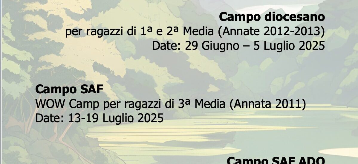 Campi Ragazzi e Giovani 2025