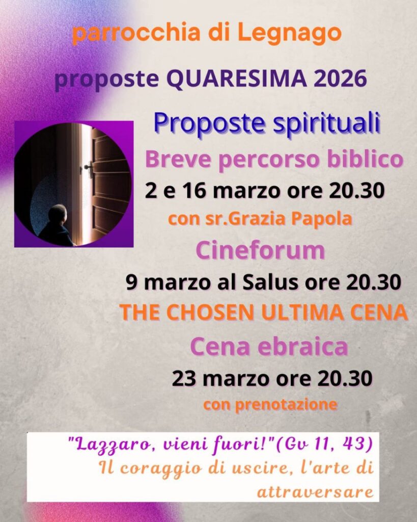 Parrocchia di Legnago  proposte QUARESIMA 2026