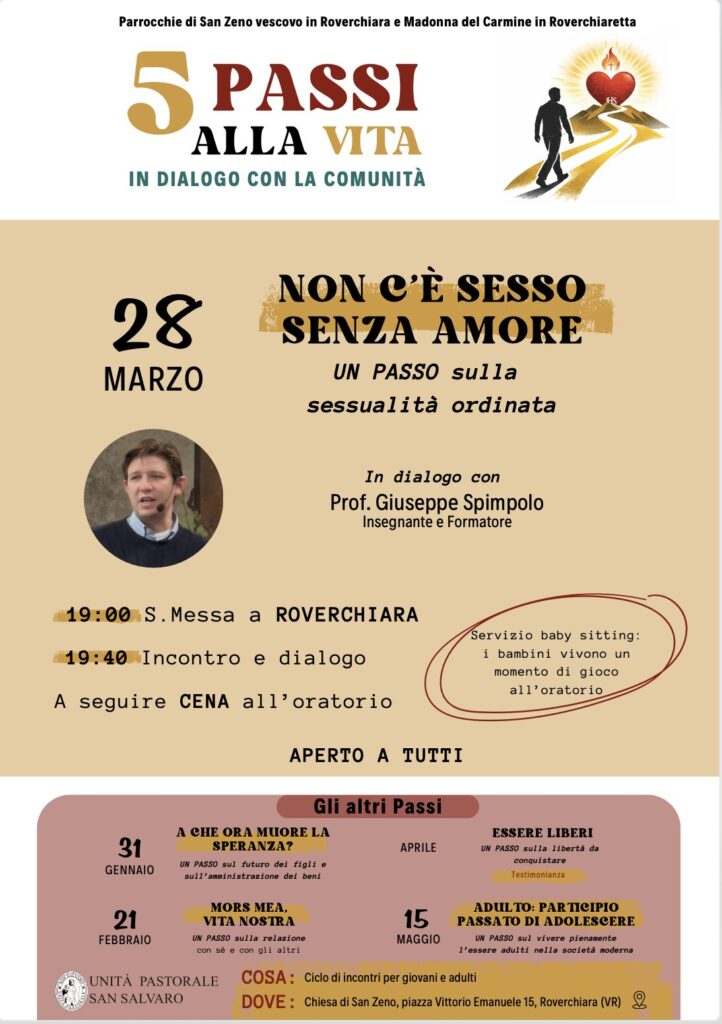 5 PASSI ALLA VITA IN DIALOGO CON LA COMUNITÀ 28 MARZO NON C’È SESSO SENZA AMORE