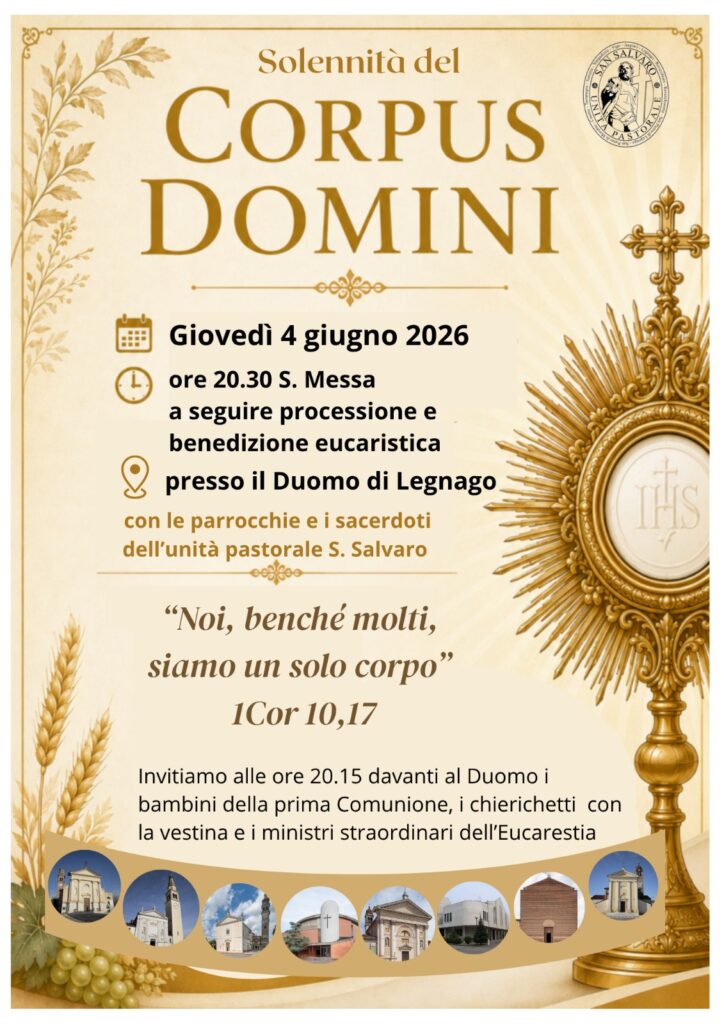 Solennità del CORPUS DOMINI Giovedì 4 giugno 2026