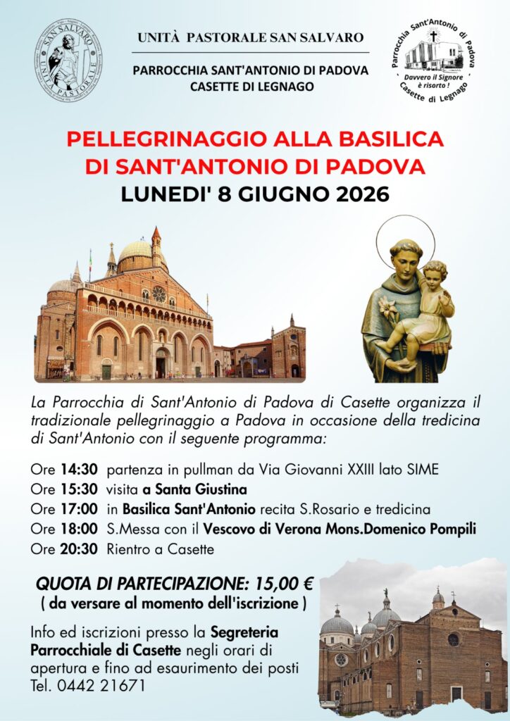 PELLEGRINAGGIO ALLA BASILICA DI SANT'ANTONIO DI PADOVA