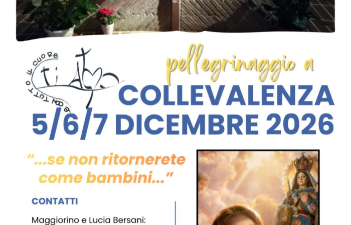 Pellegrinaggio a Collevalenza 5-6-7 dicembre