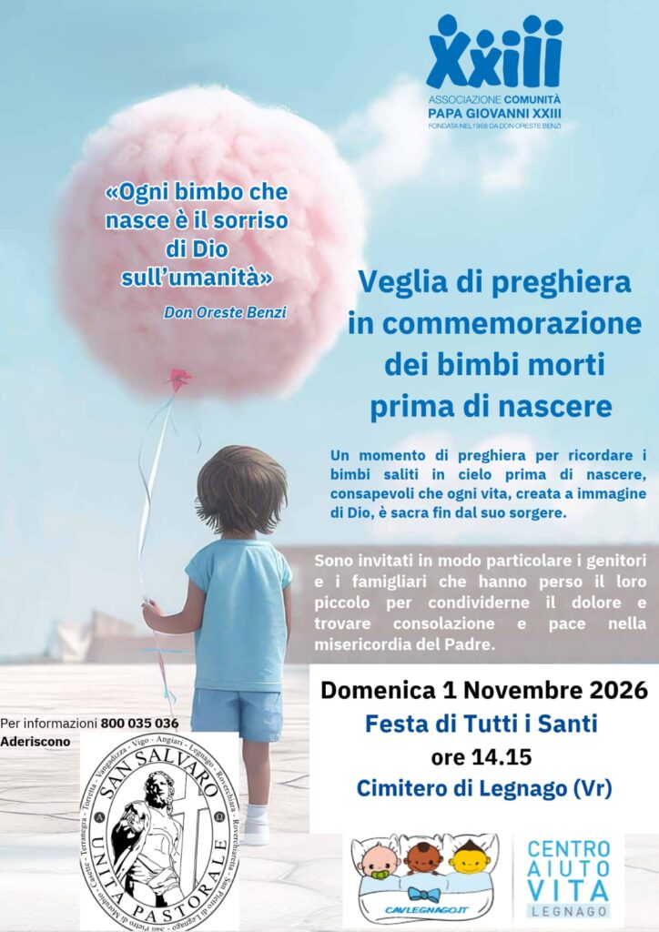 Veglia di preghiera in commemorazione dei bimbi morti prima di nascere